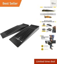 50516 4,400 lb. Capacity Low Profile Car Ramps, 2-Count, Black Pack of 1