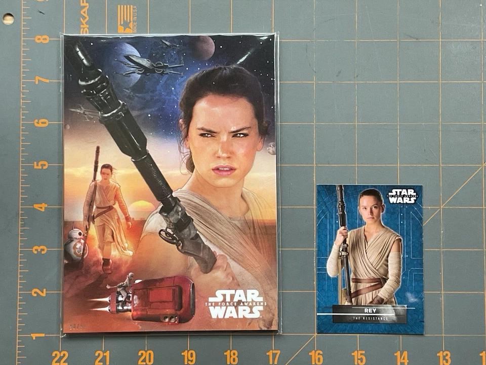 TOPPS / Star Wars The Force Awakens -OVERSIZED MONTAGE CARD SET sn. 90/99 (2015) - Image 3 of 4