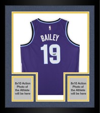Framed Ace Bailey Utah Jazz Autographed Nike Purple Icon Swingman Jersey