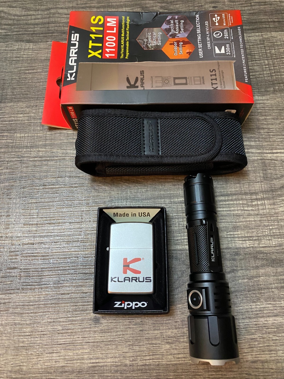Klarus Compact Tactical Flashlight XT11S With FREE Limited Z