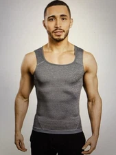 Sweat Shaper Mens Athletic Tank Sauna  Compression Tank SWEAT 2XL/3XL NWOT Gray