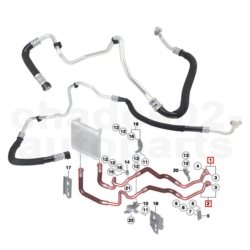 2x Engine Oil Cooler Hose Pipe Fit For BMW F 10 F06 F12 F13 F02 535i 640i 740Li — 第 2/4 张图片
