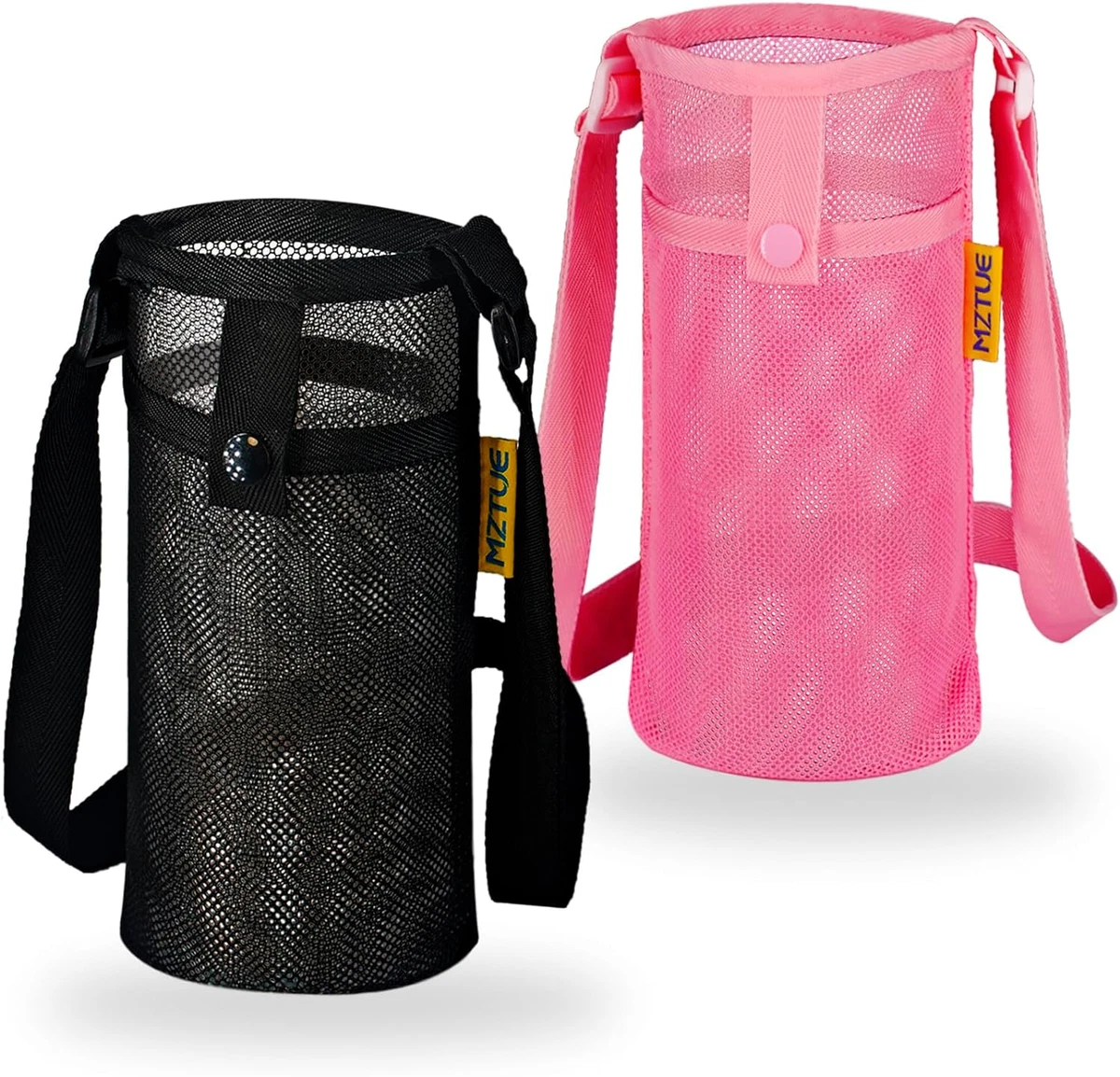 Fruui Water Bottle Holder With Strap For Hydro Flask Wide Mouth 32oz & 40oz, Carrier Sling Bag Phone Pocket, Gym Accessories, Sleeve Walking Hiking Travel-White