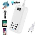 6 Ports USB Charger Hub Desktop US Plug AC Power Wall Travel Charging Adapter US
