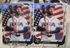 BYRON BUXTON 2026 Topps NOW WBC LOGO REFRACTOR SP + Base Team USA Red Sox #USA12