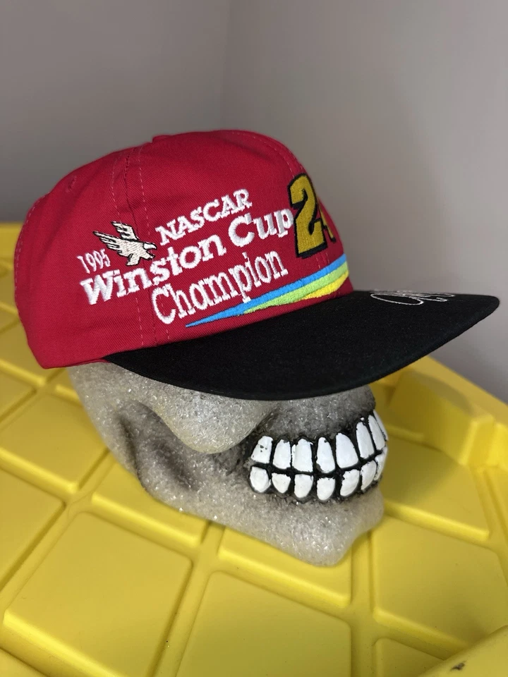 Vintage 1995 Nascar Winston Cup Champion Jeff Gordon #24 Snapback Hat USA Eagle - Image 3 of 4
