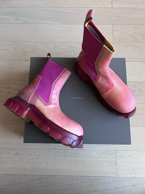 Rick Owens Beatle Bozo Tractor Boots Pink Clear EDFU Rick Owens Beatle Bozo Tractor Boots Pink Clear EDFU