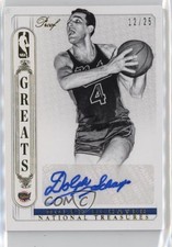 2014 National Treasures NBA Greats Gold Proof 12/25 Dolph Schayes Auto HOF o5a