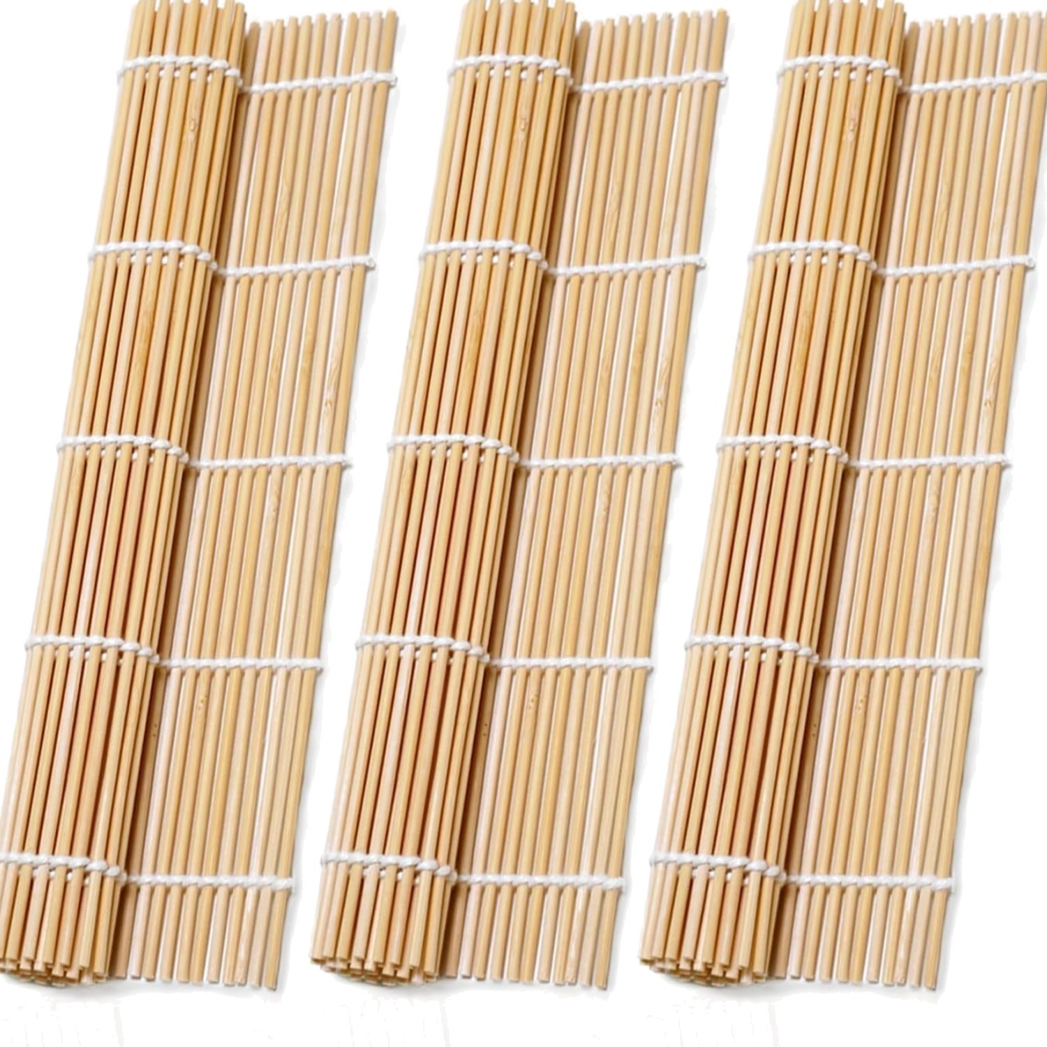 Bambusmatte für Sushi Set 3 Stuck Natur Bambusrolle Maki Anfänger Küchenzubehör