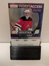 2021-22 Upper Deck Credentials #57 Gilles Senn Debut Ticket Access 628/999