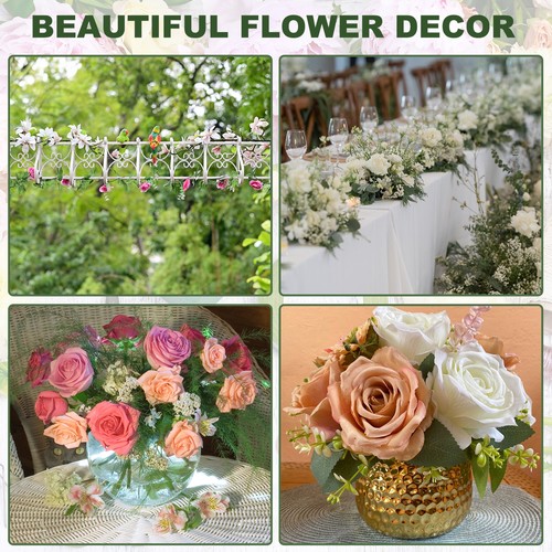 200 Pcs Florist Wire 0.3mm 30 Gauge Floral Flower Stem Wire, White/Light Green - Picture 6 of 6