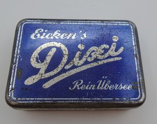 " Eicken's Dixi " - Rein &Uuml;bersee - alte Tabakdose - Blechdose - Blechschachtel