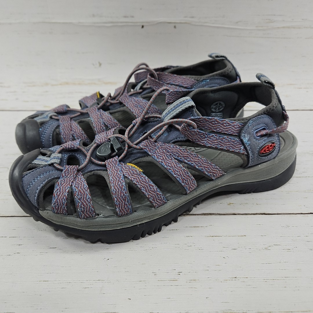 Keen Whisper sandalo donna taglia 9 grigio blu impermeabile sportivo escursionismo 1019477