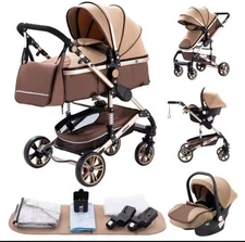 Baby Stroller Combo Car Seat 3-in-1 baby Travel System, Newborn Shock Absrv Pram