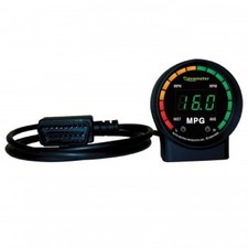 Auto Meter Ecometer 1.0-99.9 Mpg Digital Led 2-116 Gauge Black Universal 9105