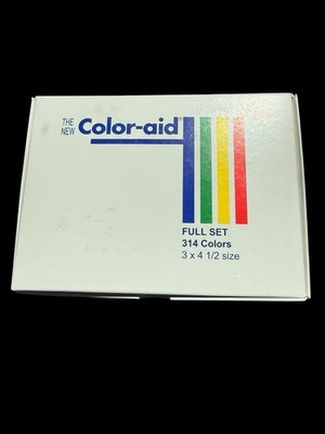 Color-Aid Full Set 314 Colors Swatch Cards 3 x 4.5 Matte Color System RARE