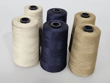 Coats Ultimax Polyester Thread Tex 40 6000yds x6 Spools (Blue/Beige) NOS