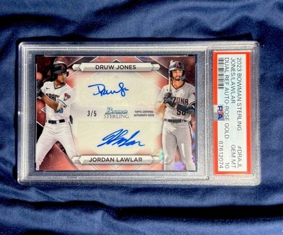 2023 Bowman Sterling Drew Jones/ Jordan Lawlar Dual Refractor Auto Rose Gold /5