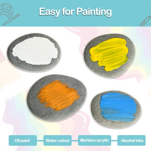 25 Pcs River Rocks for Painting, 2