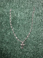 Chrome Hearts Pin Cross Pendant Necklace 20in Sterling Silver Used From Japan