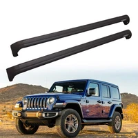 2PC Cross Bars Roof Rack Aluminum Fits For Jeep Wrangler JL 2018-2025 Black New