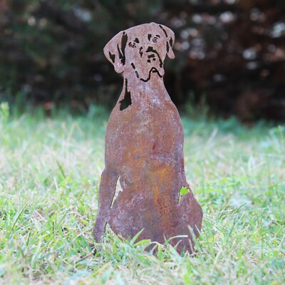 German Shorthaired Pointer Corten Steel Dog Silhouette