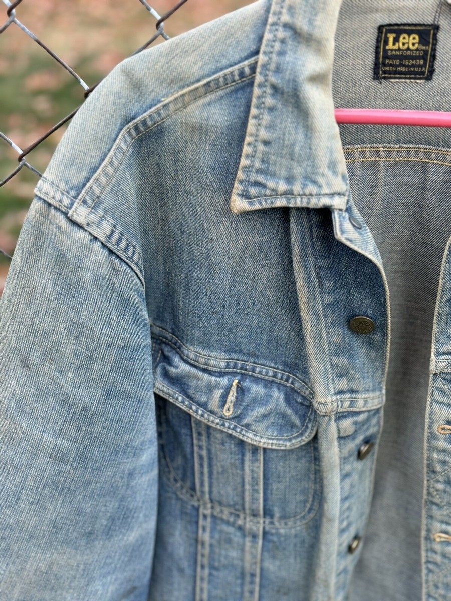Vintage 70s Lee 220-J Sanforized Jacket Trucker Union Made