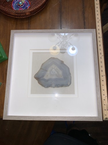 Vintage: Framed Agate/GeodeSlices Wall Art. Geology • Minerals • Science