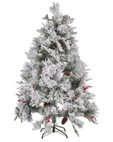 KüNstlicher Weihnachtsbaum Mit Schnee Zapfen Dekoration 180 Cm Weiß Masala