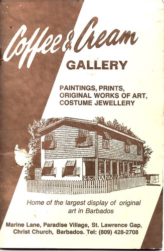 Coffee & Cream Gallery - Brochure/Guide to Art Gallery Barbados 1987 - Scarce - Picture 1 of 3