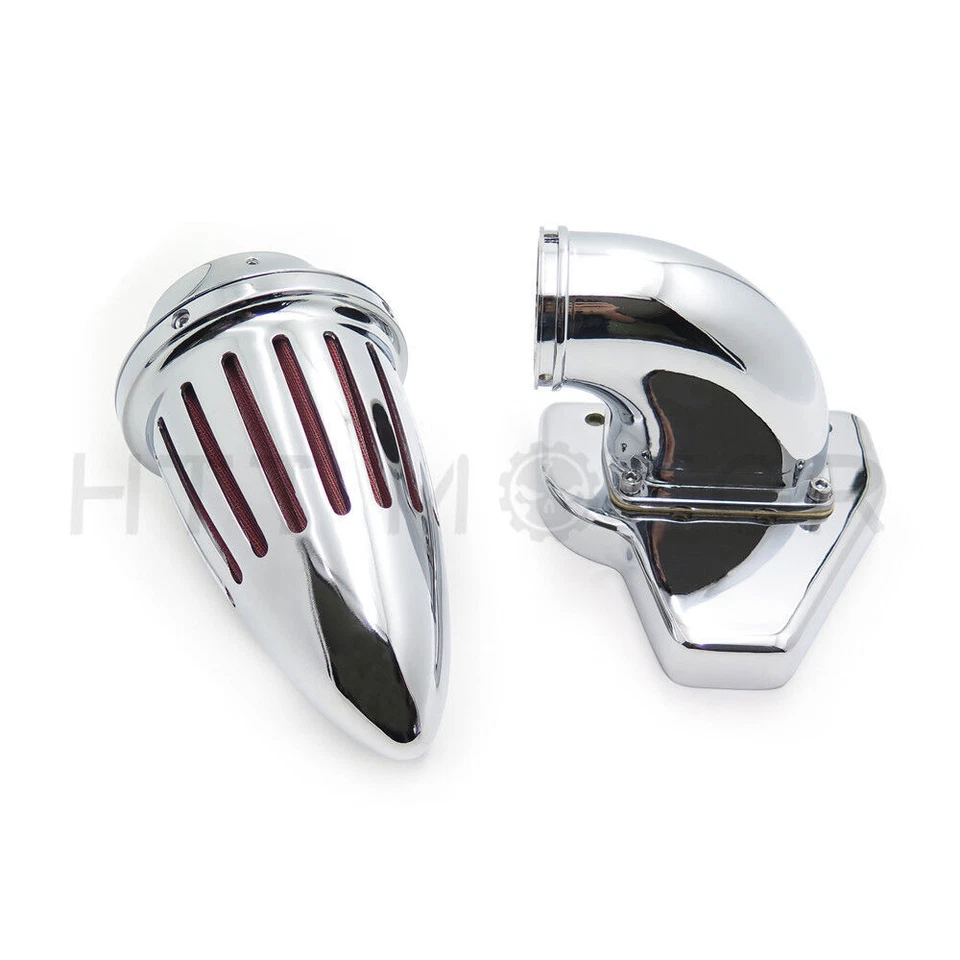 Nuevos kits de purificador de aire de bala de admisión para Honda Vtx 1800 R S C N F 2002-2009 cromado Foto 2 de 4
