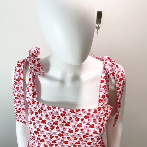 Entro Flower Print Pink Summer Dress Women’s Size Medium NWT 100% Cotton - Picture 6 of 8