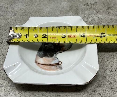 Antique Jack Russell Terrier Trinket Dish/Ashtray by Schwarzenhammer - Bavaria - Picture 6 of 6