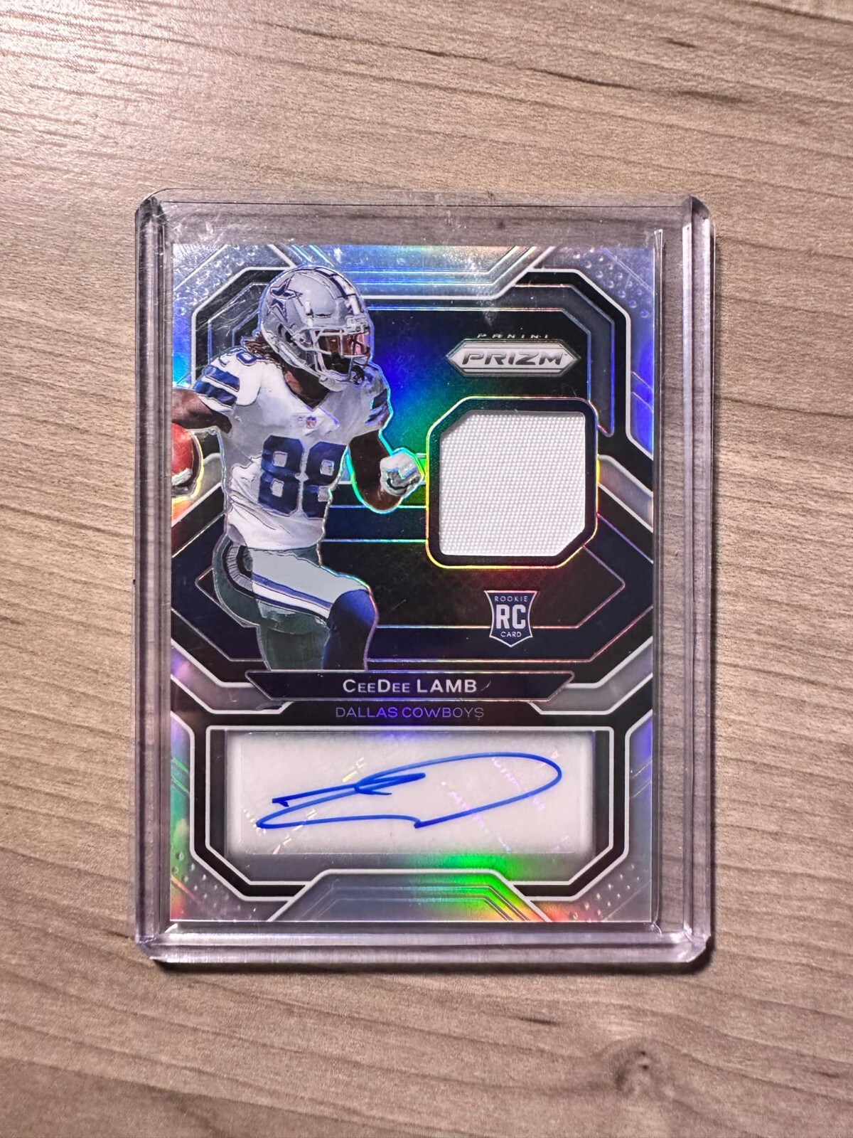 2020 PANINI PRIZM FOOTBALL CEEDEE LAMB ROOKIE PATCH AUTO SILVER #93/99