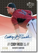 CODY REED 2014 Rize Rookie Autograph BLACK AUTO RC #/50