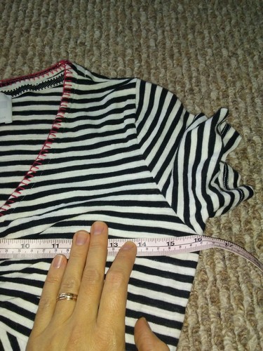 Anthropologie ett:twa Black White Stripe Top Size XS Twisted Front - Bild 5 von 6