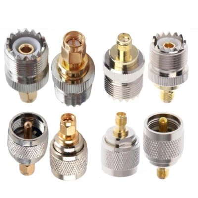 SMA Jack to UHF PL259 Male Female SO239 Plug RF Adapter Connector Radio - Image 1 of 2