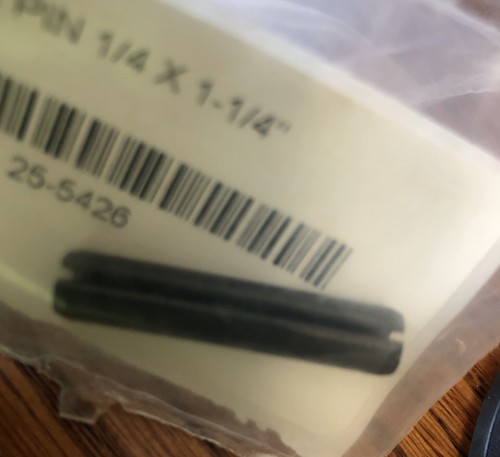Spring Roll Pin~~25-5426~~1/4 inch X 1 1/4" length ~ Heat Treated Spring Steel - Picture 2 of 2