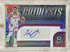 2022-23 Spectra Kenyon Martin Jr. Silver Prizm Catalysts Auto /99 Rockets