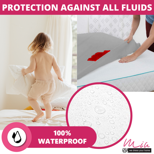 WATERPROOF TERRY MATTRESS COVER PROTECTOR FITTED SHEET SINGLE DOUBLE KING SIZE - Picture 82 of 120