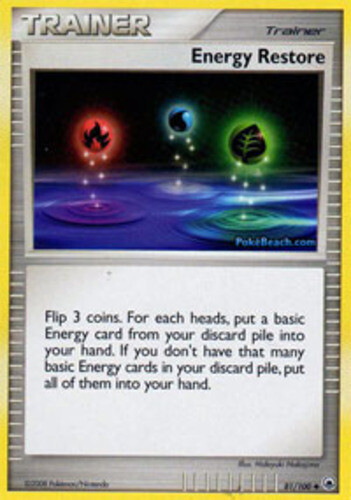 Pokemon - Energy Restore - 81/100 - Uncommon - Majestic Dawn - LP