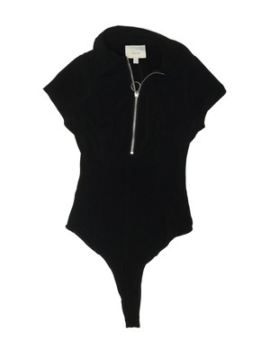 Cinq à Sept Women Black Bodysuit XXS