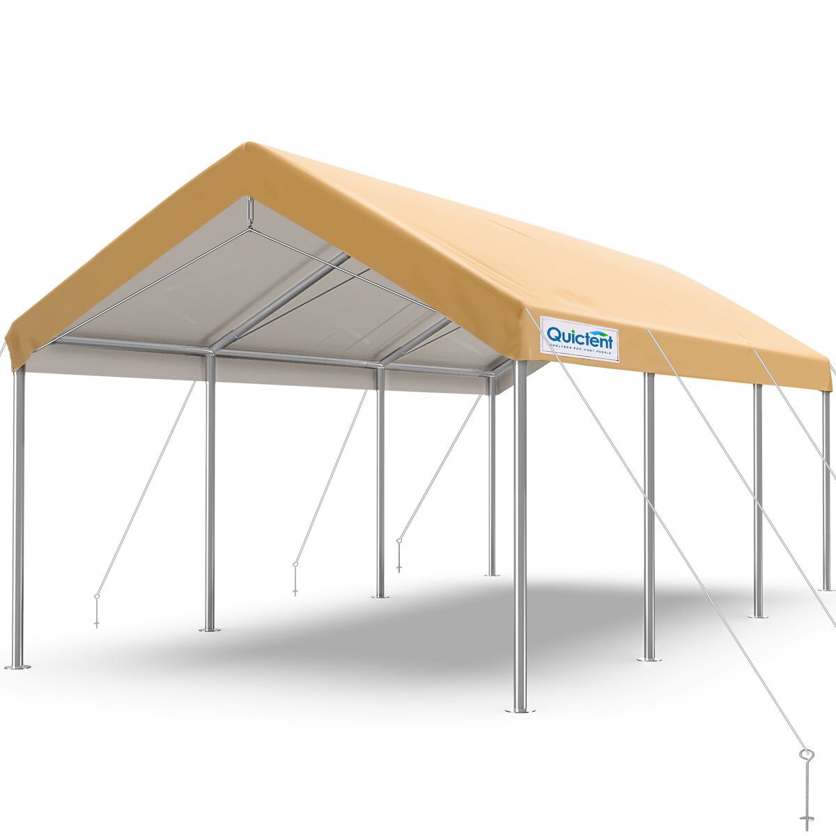 Quictent 10'x20' Heavy Duty Carport Canopy Galvanized Car Boat Shelter