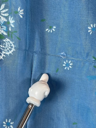 Vtg. Gunne Sax Style 1970’s Floral Chiffon Blue Maxi Cottage Core Dress Sz. M - Picture 4 of 14