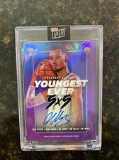 2024 Topps Now Victor Wembanyama AUTO SP Youngest Ever 5X5 VW-2C Purple 19/25 RC