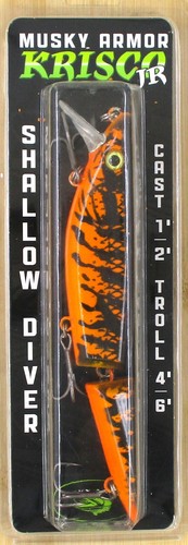 (2) Musky Armor 7 1/2" Krisco Jr 2.1 Oz Shallow Diver Crankbaits Tony Tiger New - Bild 3 von 4