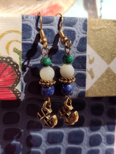 Handmade Beaded Earrings Celtic Knots Pearls Stones Swarovski Crystals Plus OOAK - Picture 21 of 29