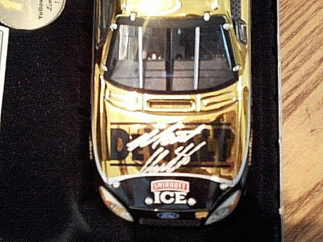 Matt Kenseth Signed LE #17 Yellow Chrome DeWalt NASCAR Nextel Cup All Star Challenge 2004 Ford Taurus 124 Scale Die Cast Car Jsa Coa
