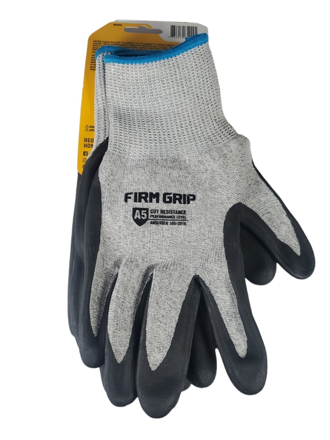 2 Pair Large Firm Grip Ansi A5 Cut Resistant Gloves Nitrile Grip eBay