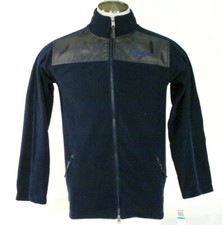 Timberland Signature Blue Fleece Zip Front Jacket Boy's Size Medium M NWT